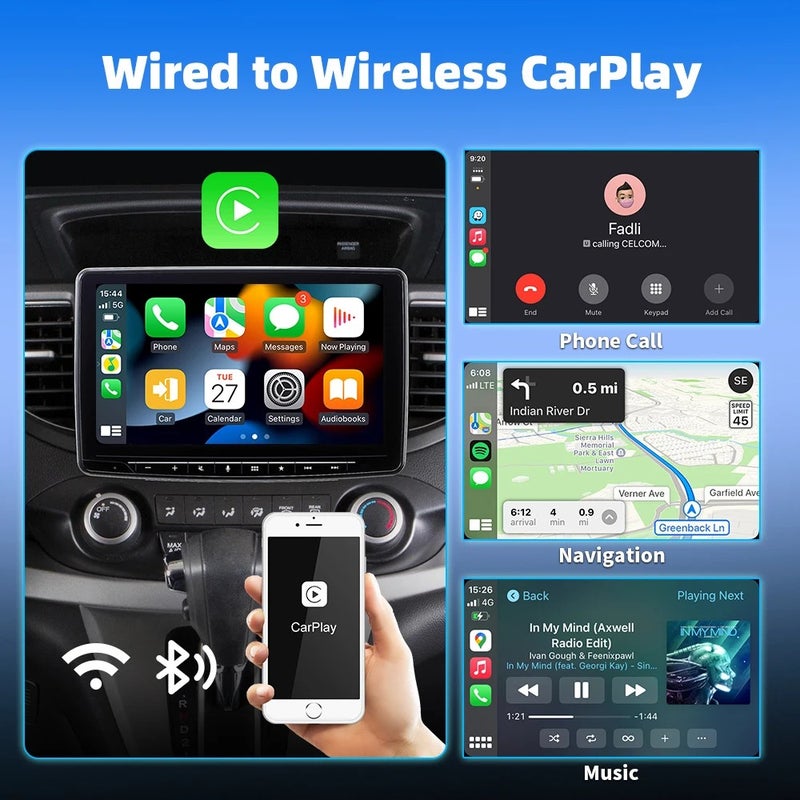 Bluejw EKIY Mini 2-in-1 Wireless CarPlay & Android Auto Adapter - USB Dongle for Wired to Wireless Car Conversion - Plug & Play Automobile Charger Alternative - Image 4